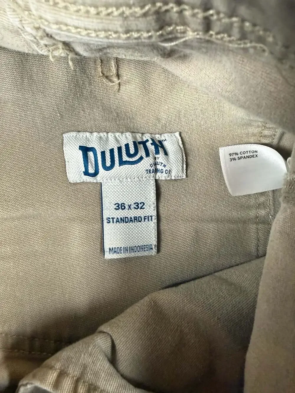Duluth Trading Co. Flex Fire Hose Standard Fit Work Pants Tan 36x32